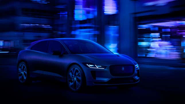 A photo of a Jaguar I Pace electric SUV. 